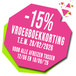 -15% VBK t.e.m. 28/02/'26 voor afreizen tss 12/06 en 18/09/'26