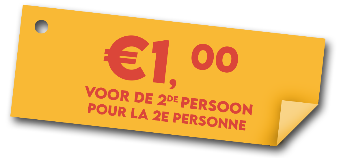 PROMO 2de persoon aan €1,00